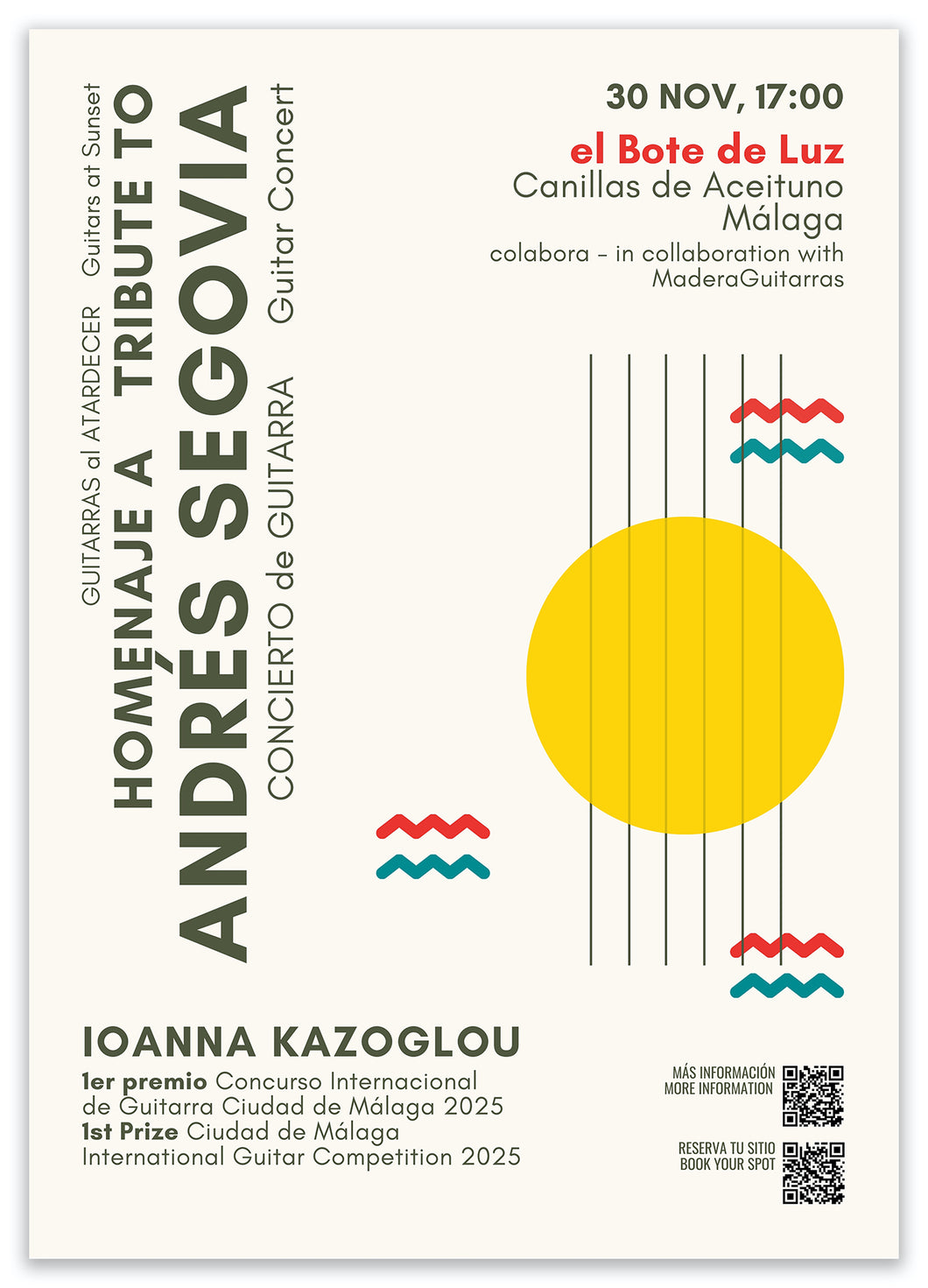 Póster concierto de Ioanna Kazoglou noviembre 2025